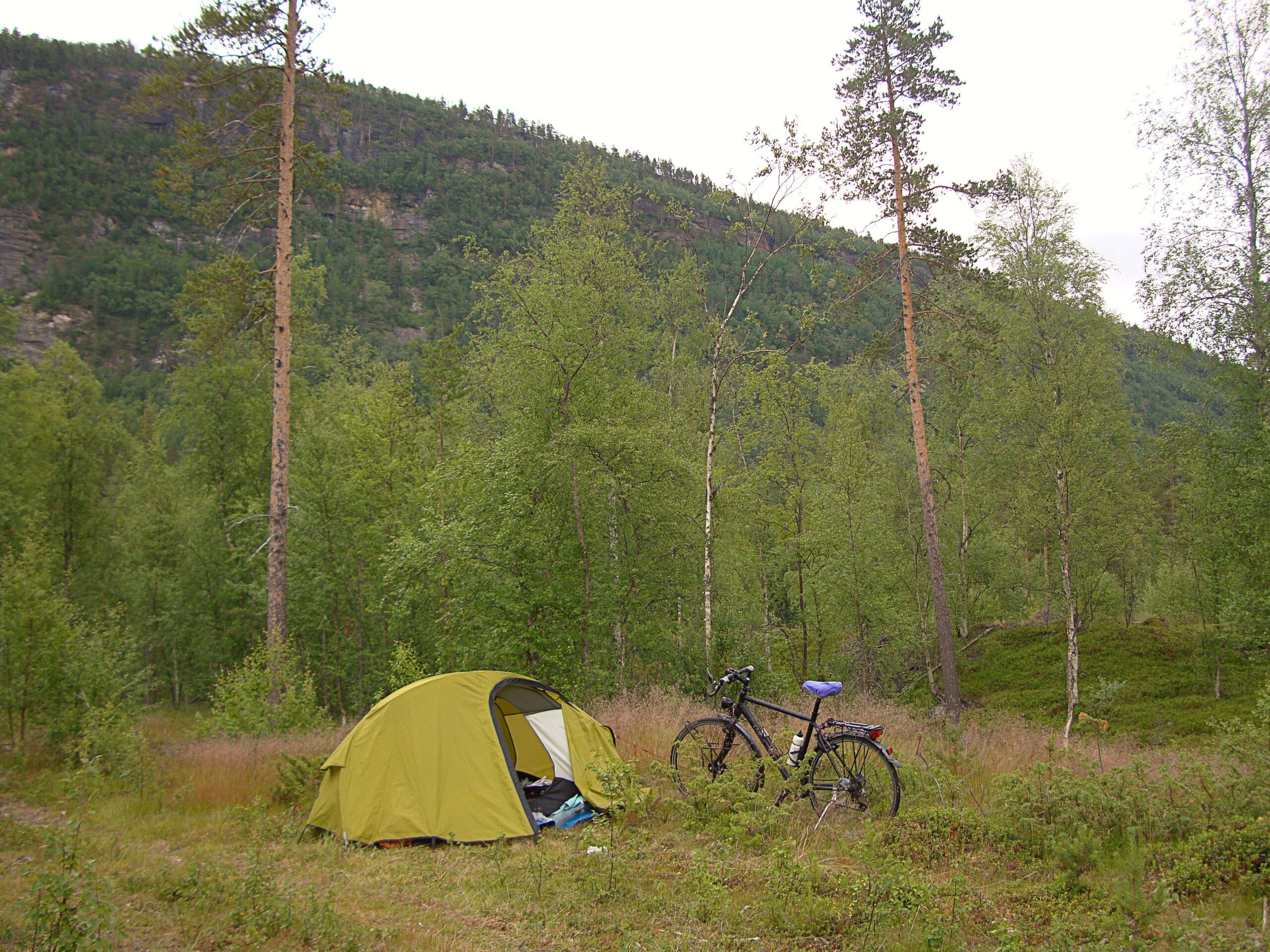 Irgendwo in der Wildnis. Nach der Foto hatte ich Mühe die Mücken aus dem Zelt zu verbannen. Selber schuld!
